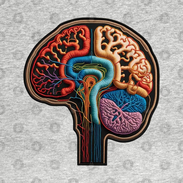 Brainatomy Embroidered Patch by Xie